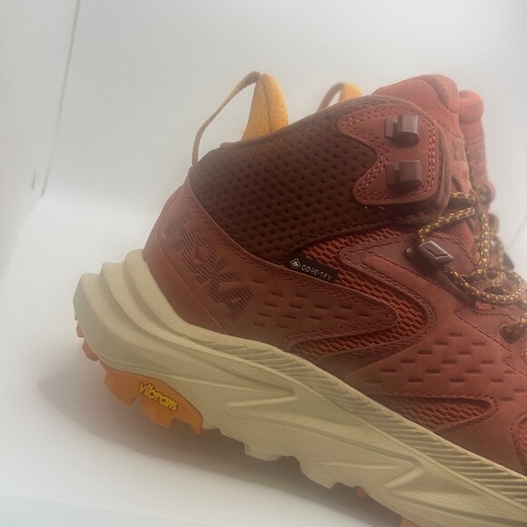 Hoka One One Kaha 2 GTX Waterproof Hiking Boot Hot Sauce / Shifting Sand 9b - Picture 3 of 12